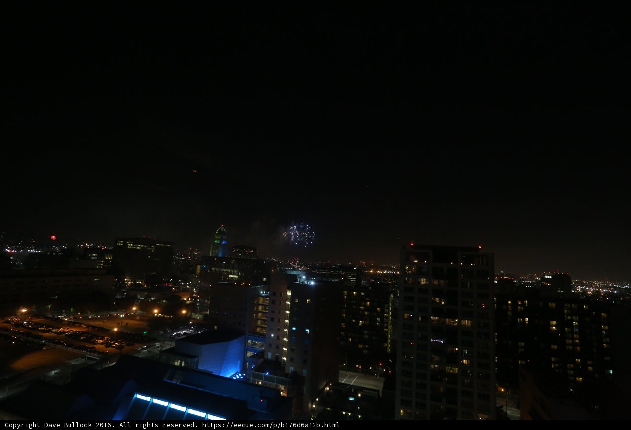 City Lights and Fireworks