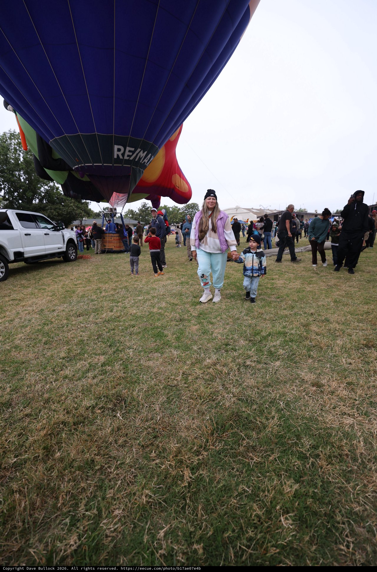 Mother and Child at Hot Air Balloon Festival