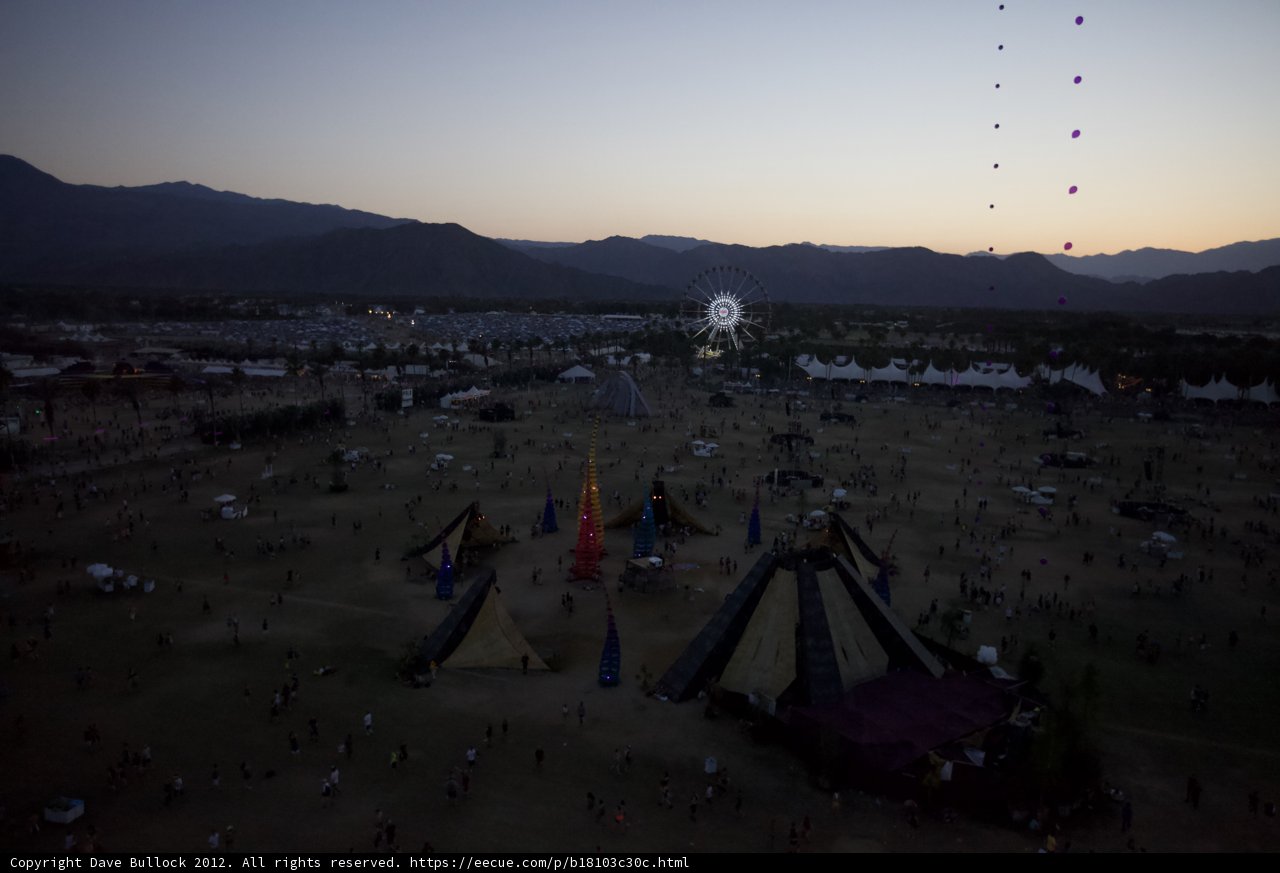 Sunset over the Festival Tents