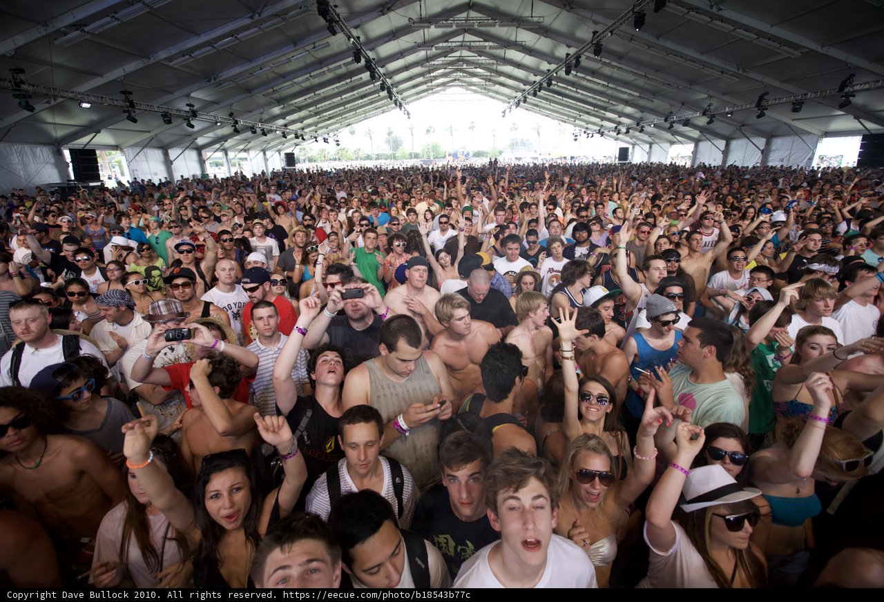 Massive Crowd at Coachella Music Festival