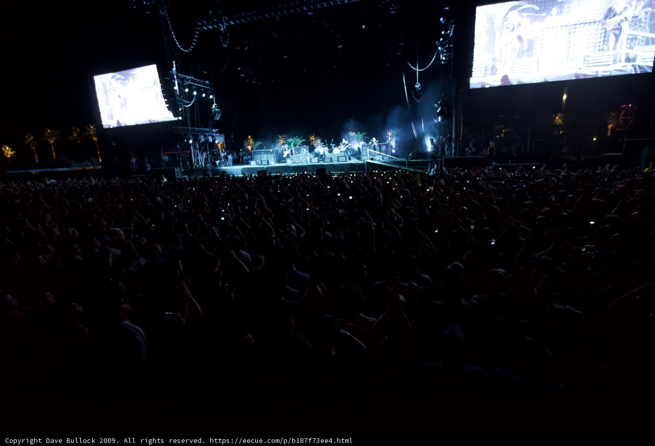 Rocking out with the crowd
