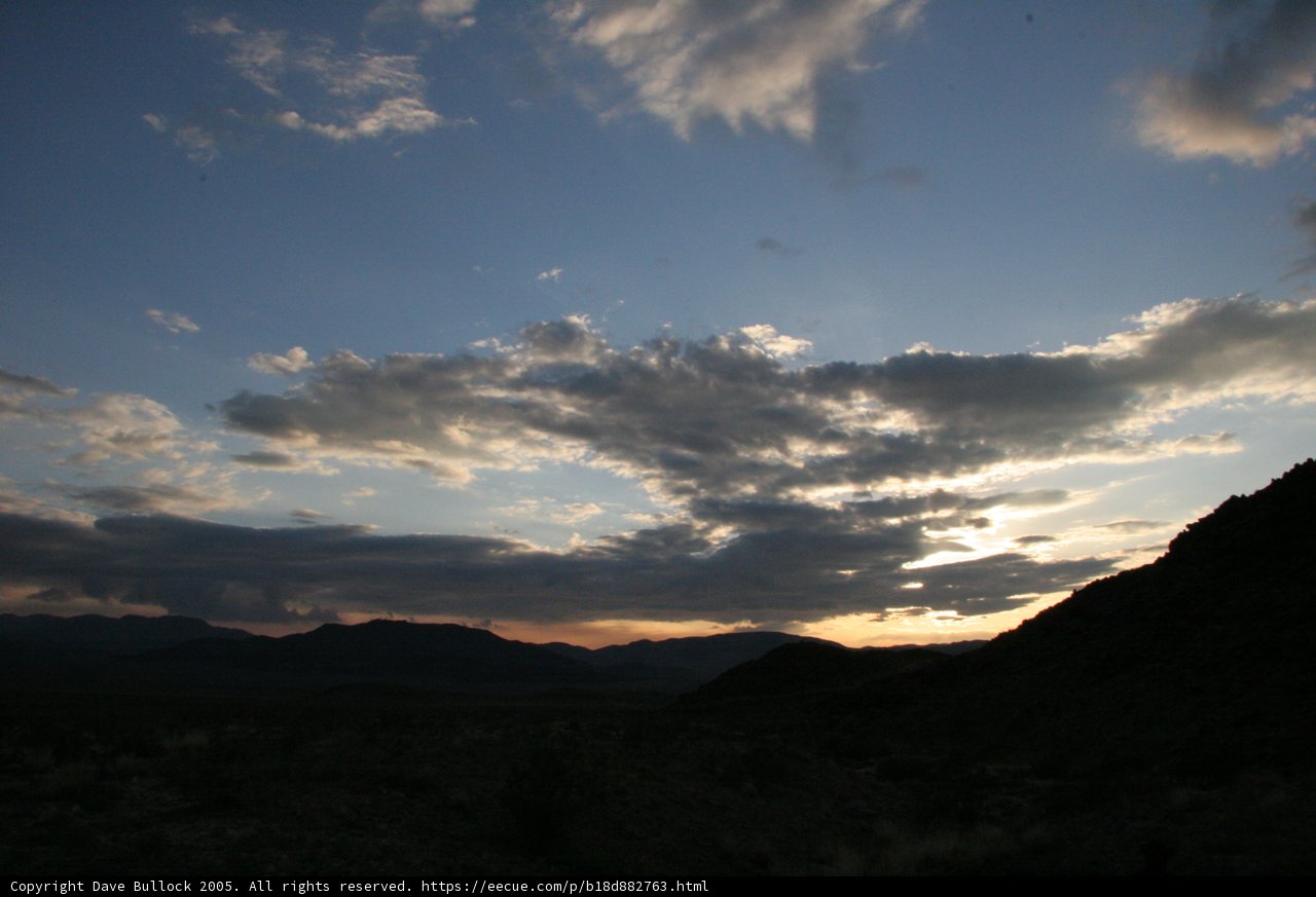 Desert Sunset with Majestic Mountains