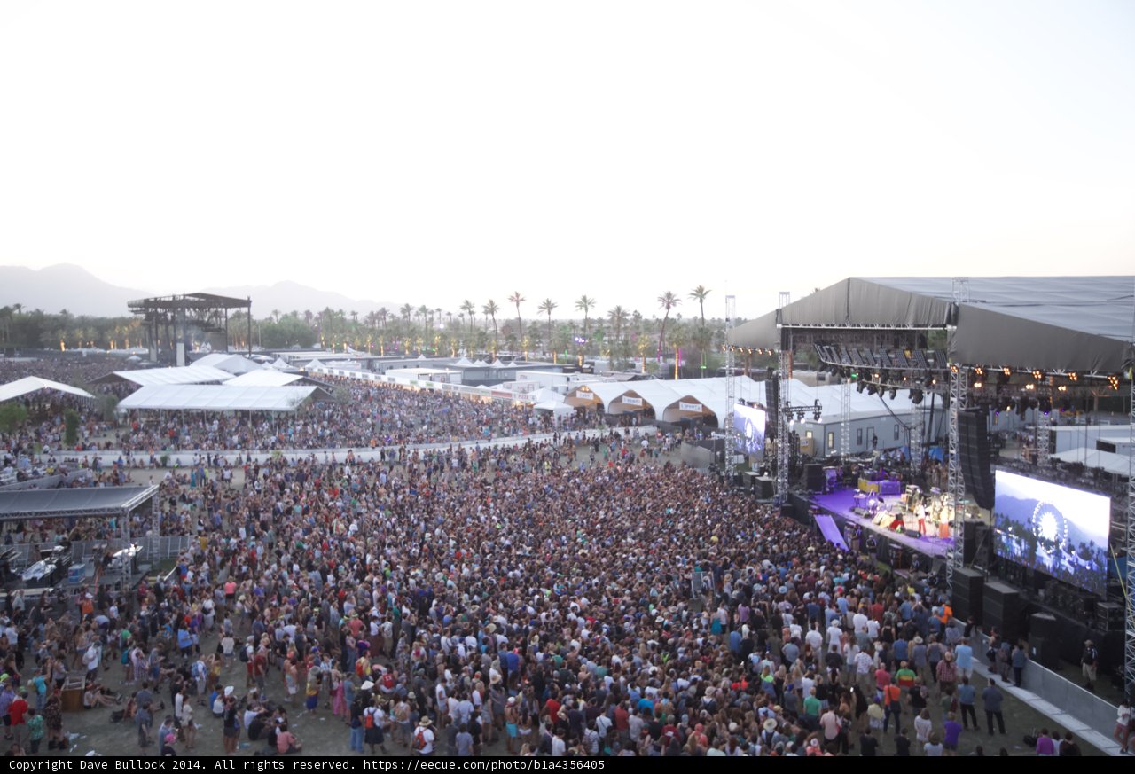Crowds Rocking Out at Coachella Music Festival