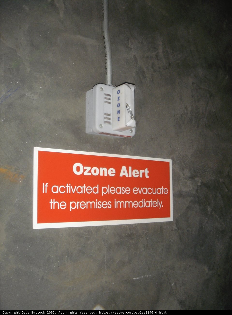 Ozone Alert Evacuation Sign