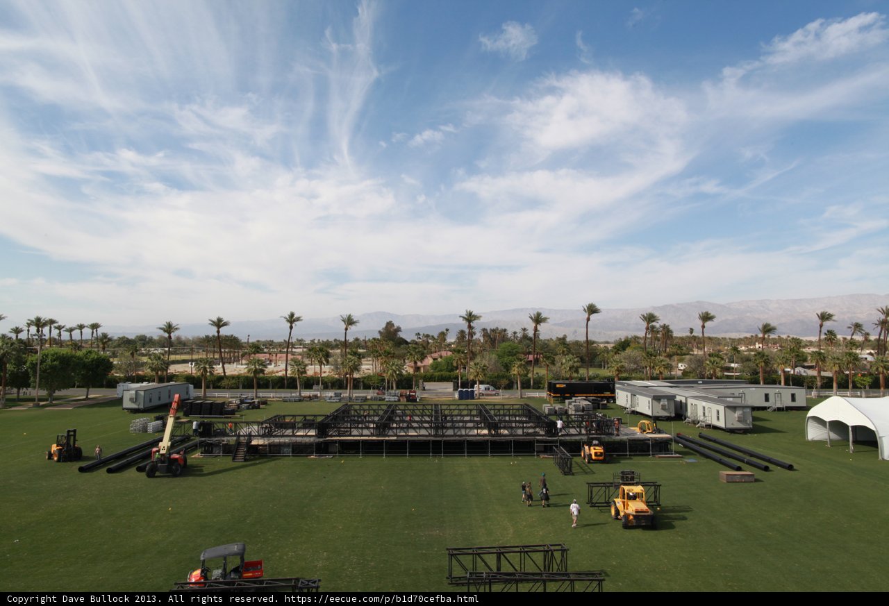 Coachella Stage and Trucks