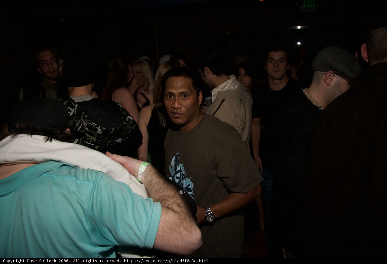 Blue Shirt in a Nightclub Crowd