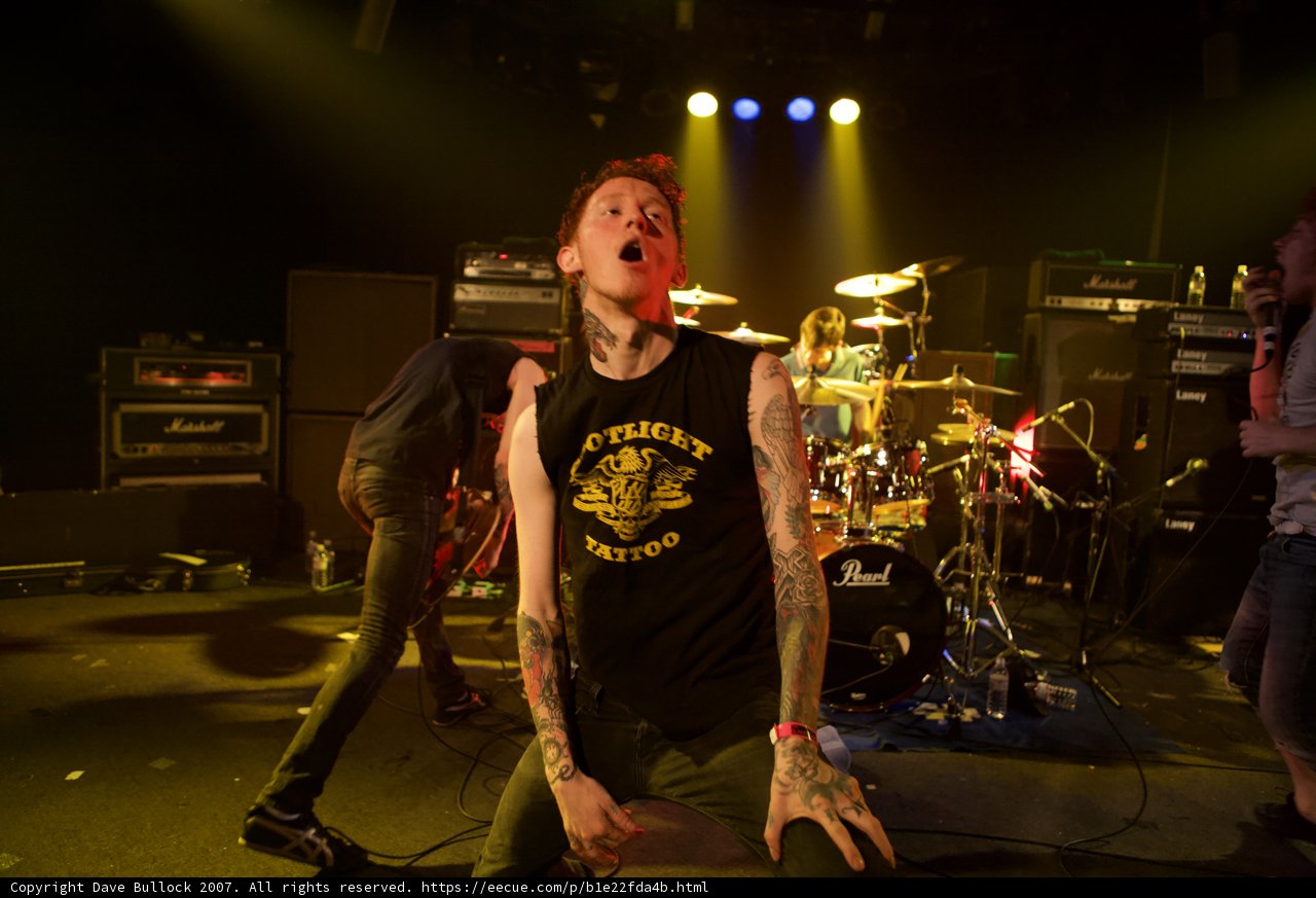 Tattooed Rockstar Performing in Crowd