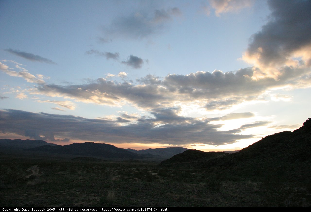 Desert Sunset with Clouds