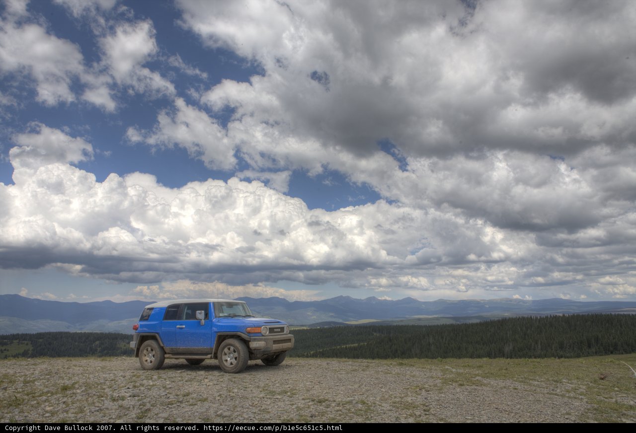 FJ Cruiser atop Elk Mountain