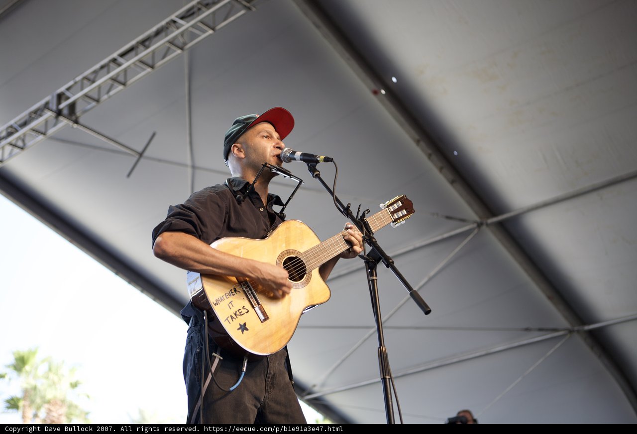 Tom Morello Rocks the Stage with His Guitar and Mic