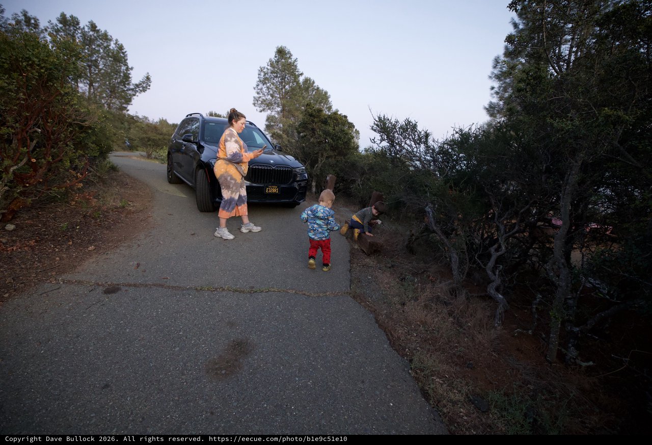 Family Exploration at Dusk on Mount Diablo