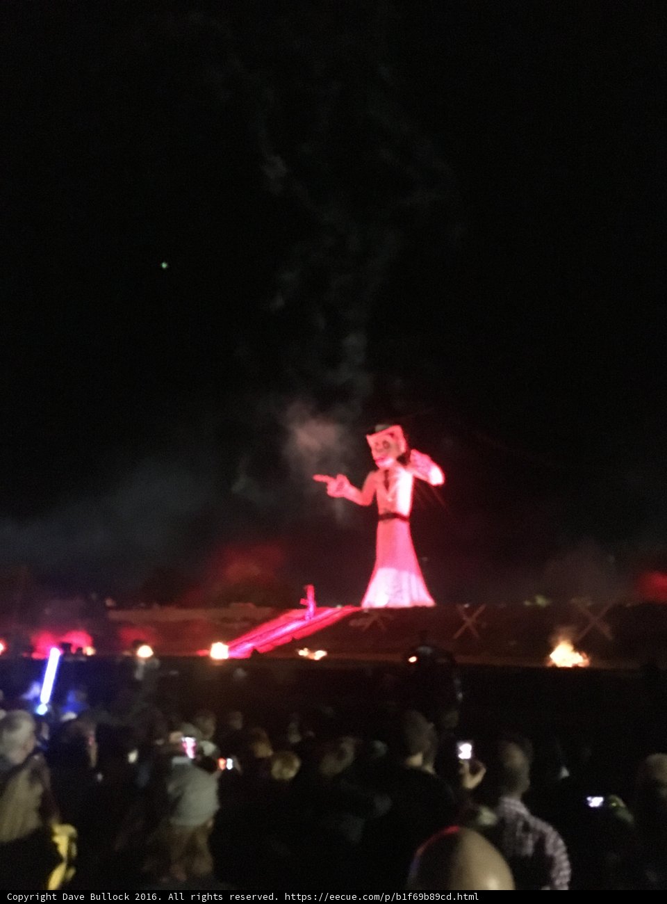 Red-Lit Giantess at the Rock Concert