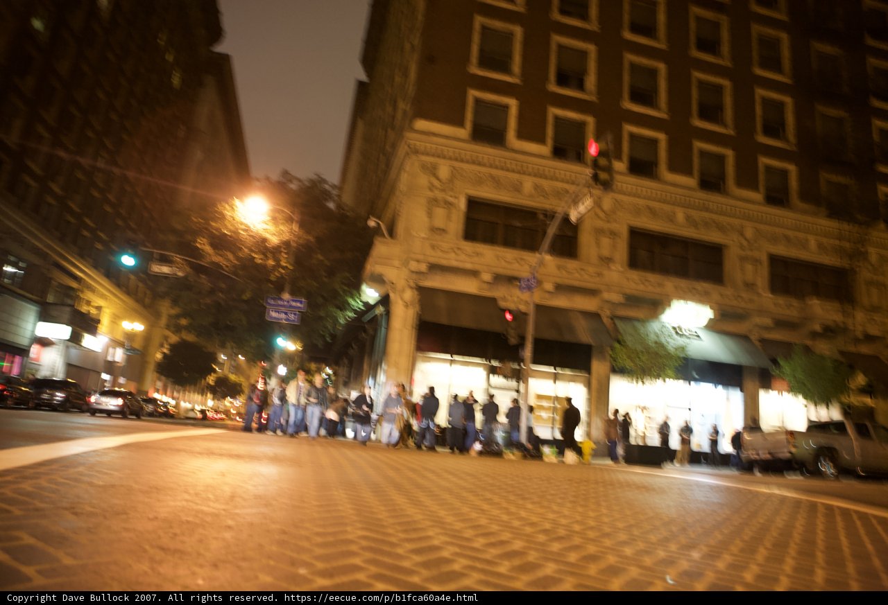 Nighttime Urban Gathering