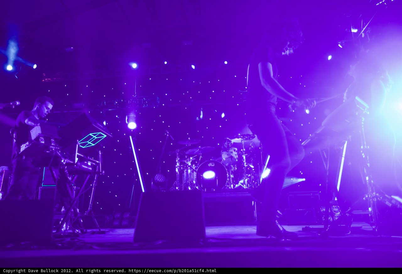 Electrifying Performance under Purple Spotlight
