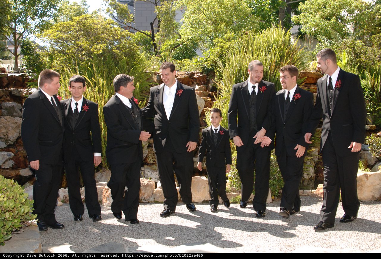 Groomsmen Walk Together Before Wedding Ceremony
