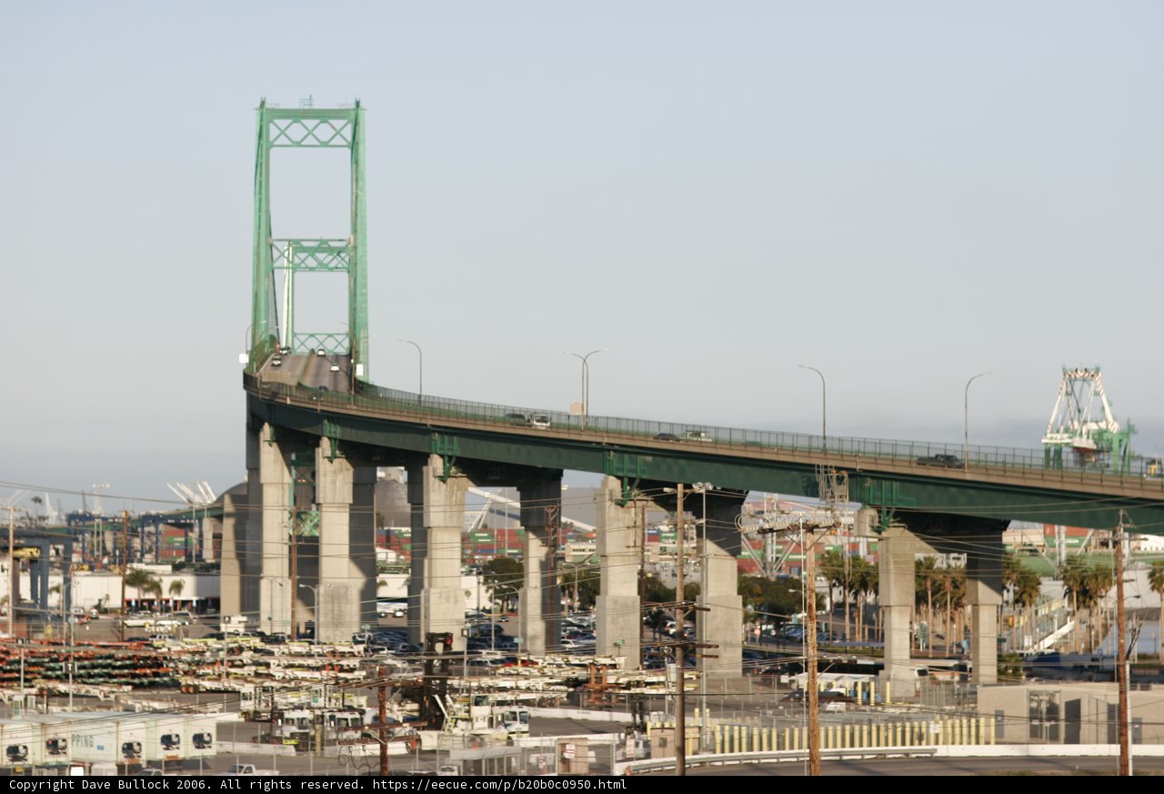 Sky-high bridge over urban metropolis