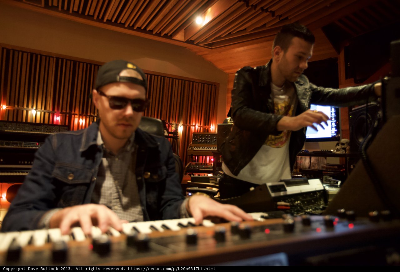 Two Men Jamming in the Studio