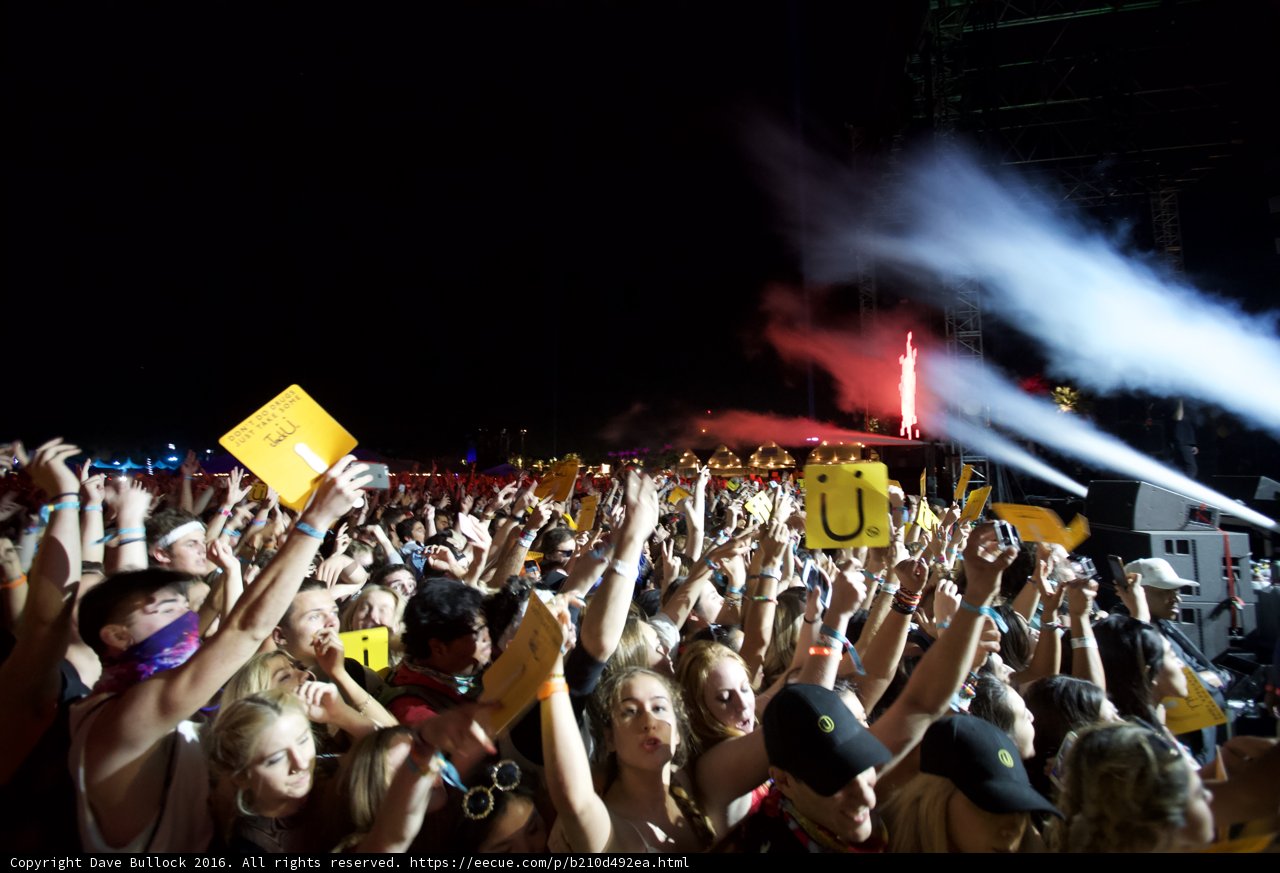 Smoke-filled Stage at Coachella Music Festival