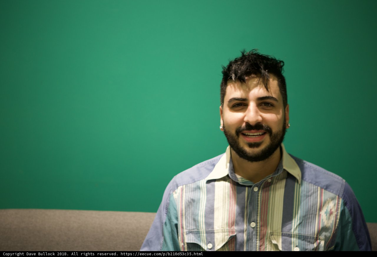 Happy Man with Beard on the Couch