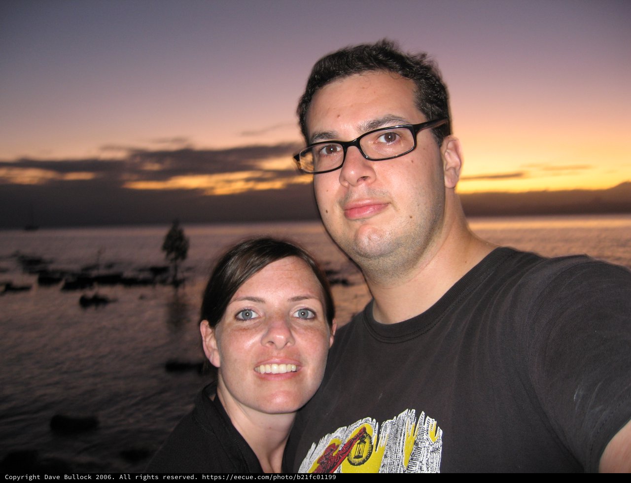 Couple's Romantic Sunset Selfie at Fiji Waterfront