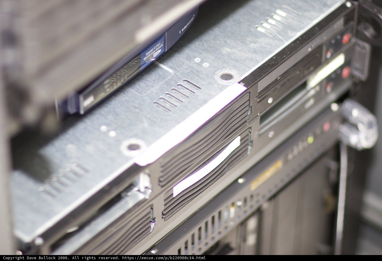 Rack of Servers in the Server Room