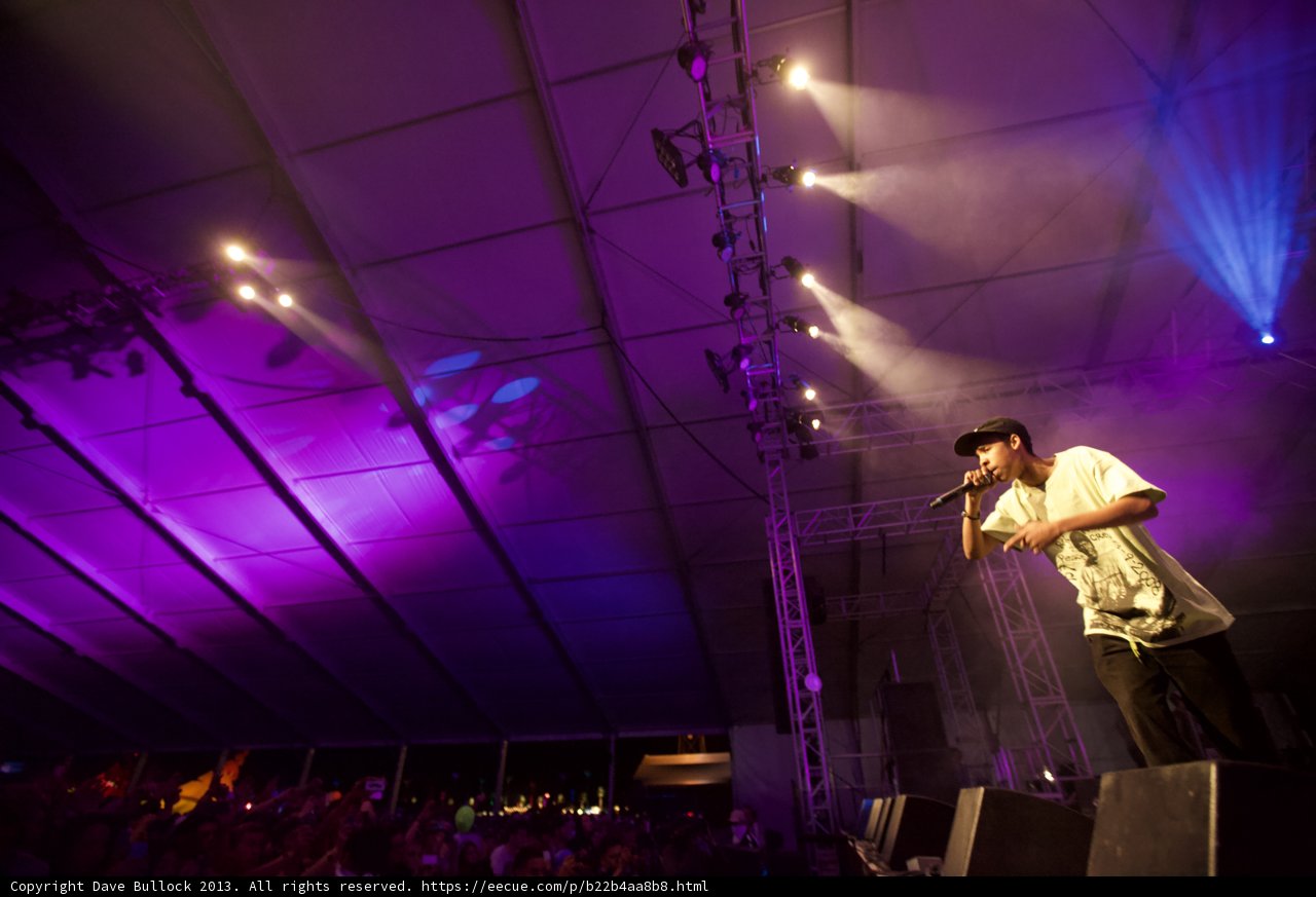 Earl Sweatshirt Rocks the Stage under Purple Spotlight