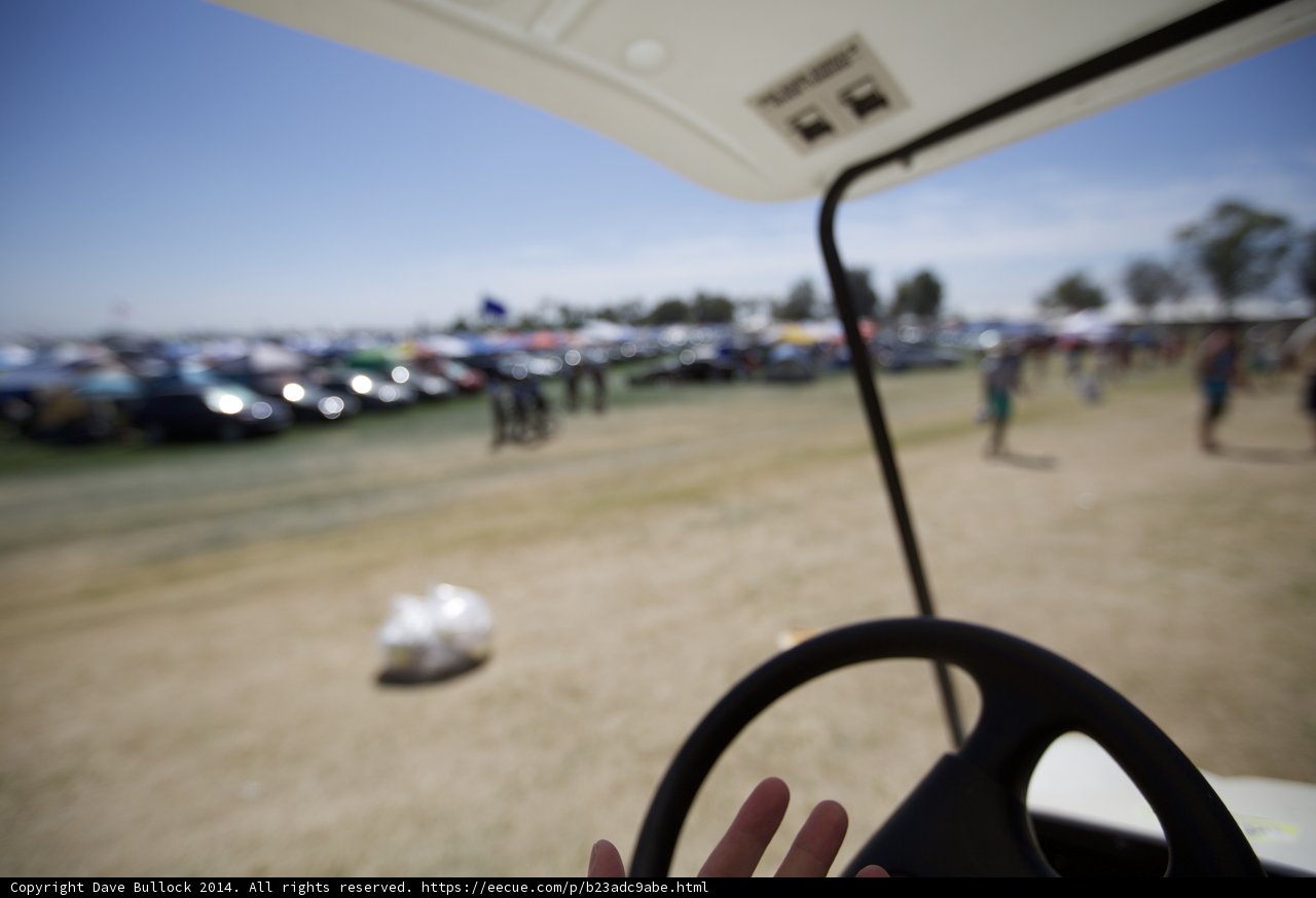 Cruising through Coachella on a Golf Cart