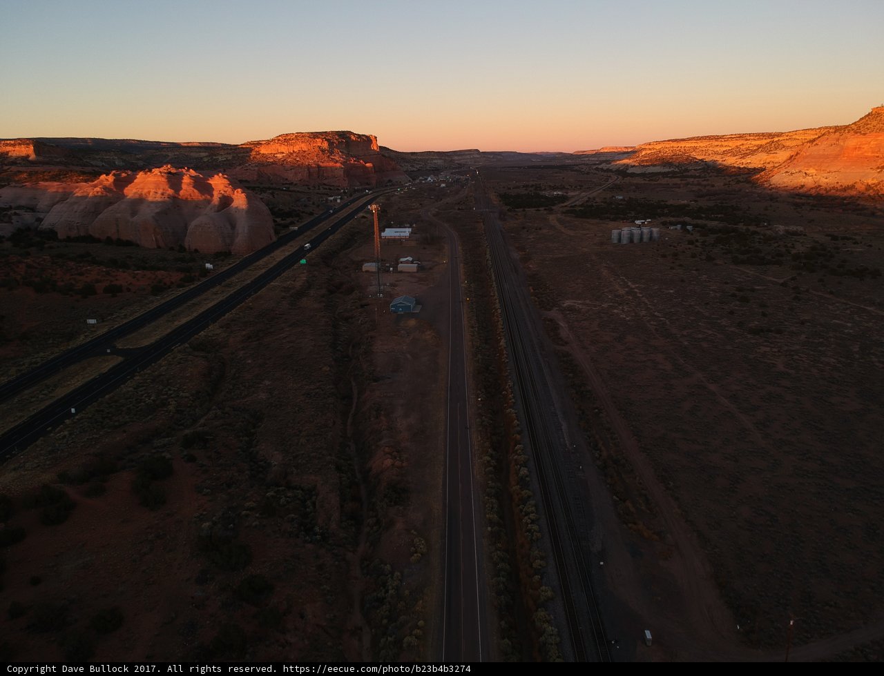 Desert Highway at Sundown