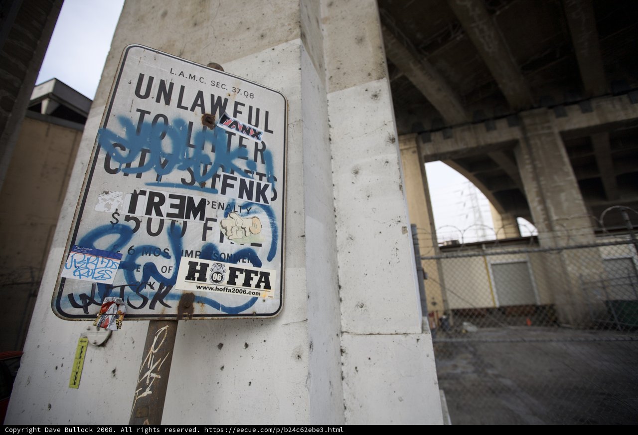 Defaced Street Sign