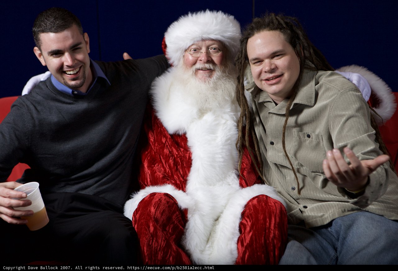 The Three Amigos with Santa Claus