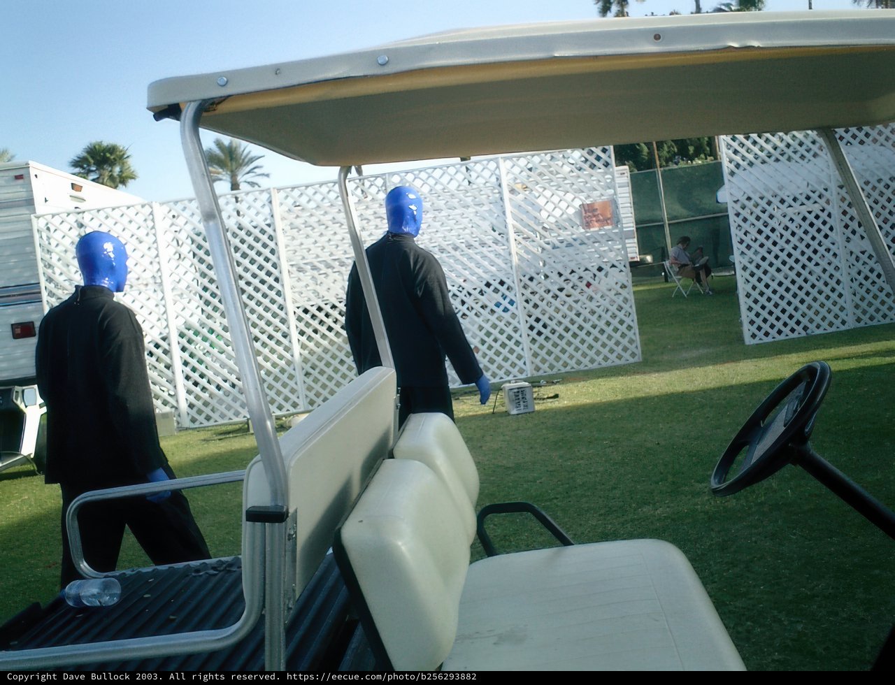 Blue Suits and Golf Carts