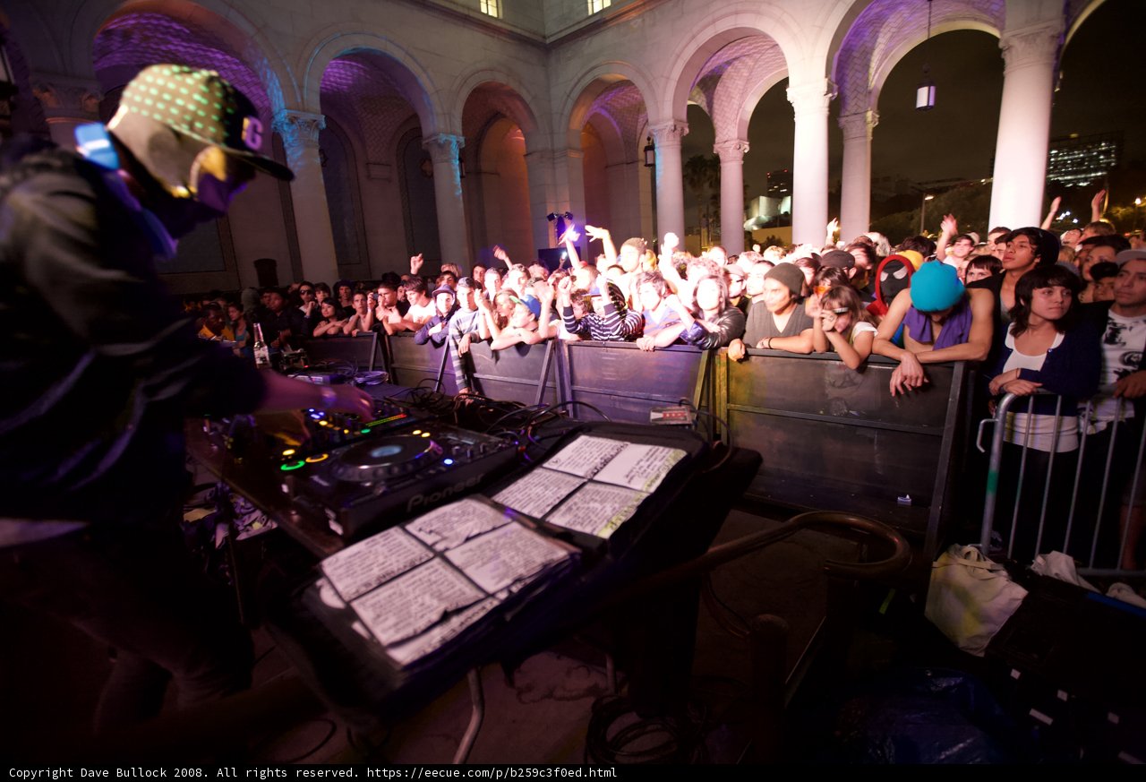 Urban DJ Grooves the Crowd