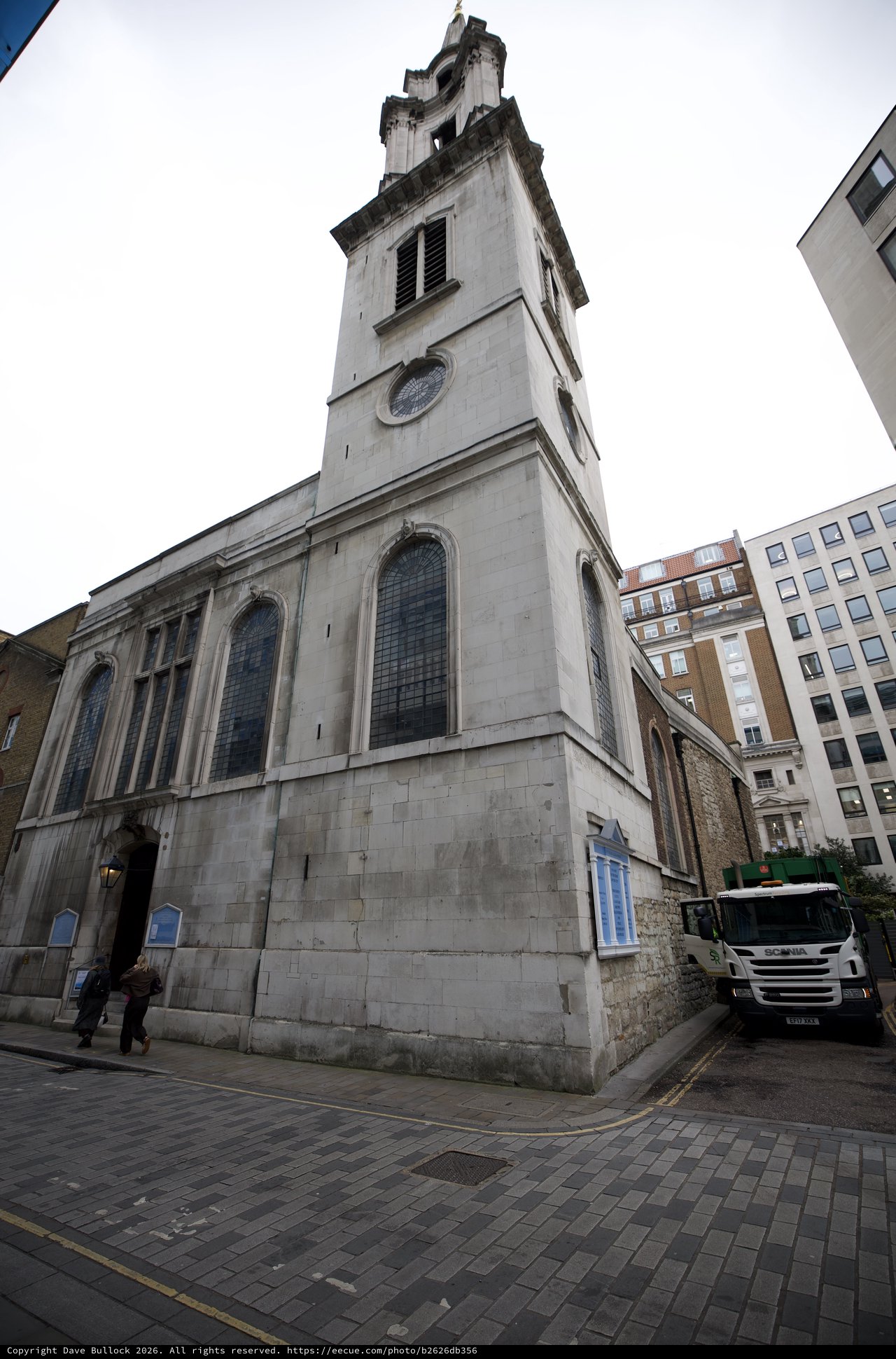 Historic Church Tower Rising Above London Streets