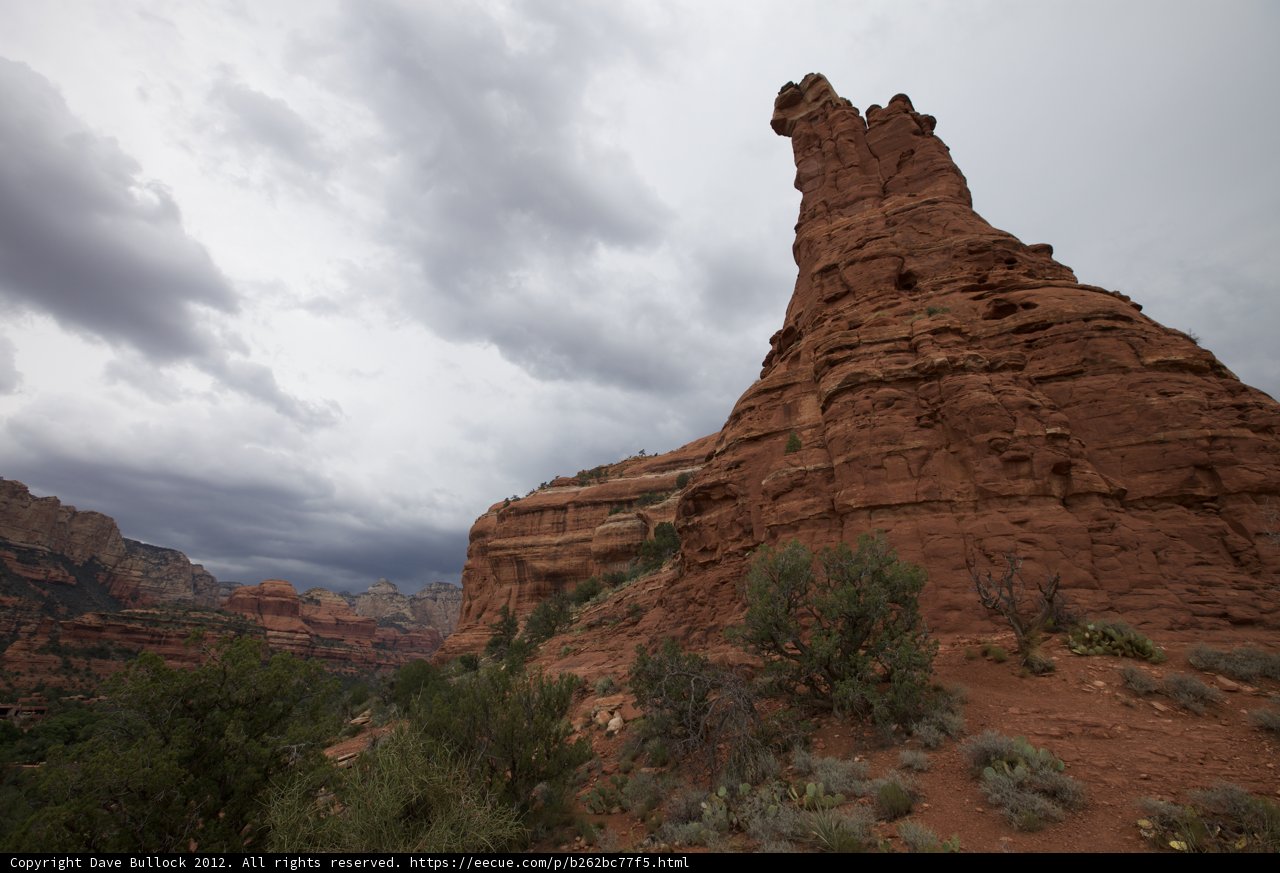 Majestic rock formation in the desert