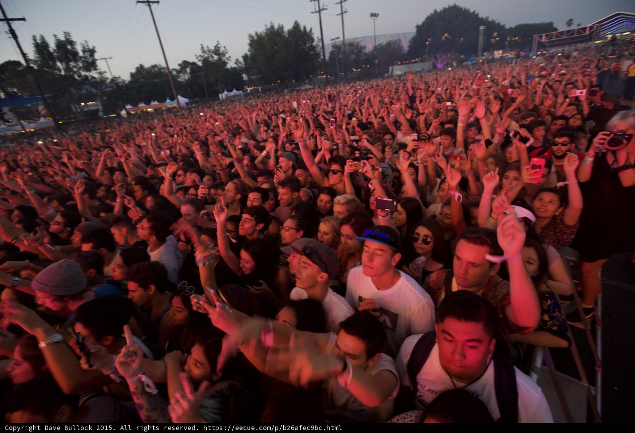 Pink Lit Crowd Hands Up