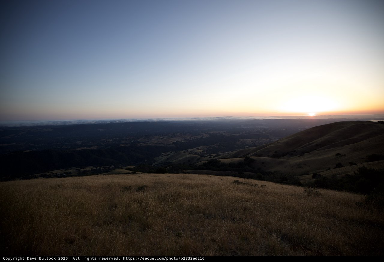 Golden Hour Descent Over Mount Diablo Valley