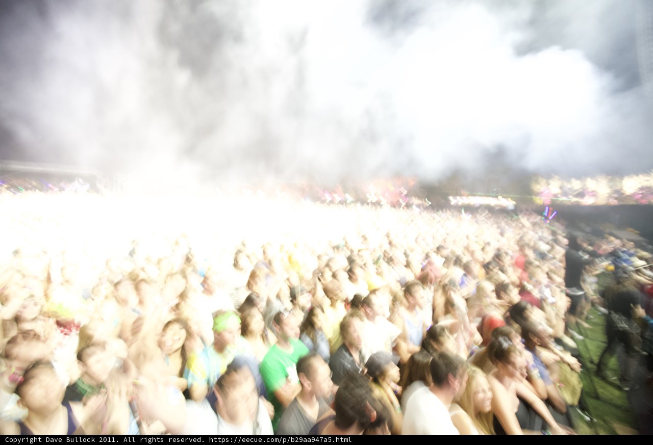 Smoke-filled Crowd at Coachella 2011