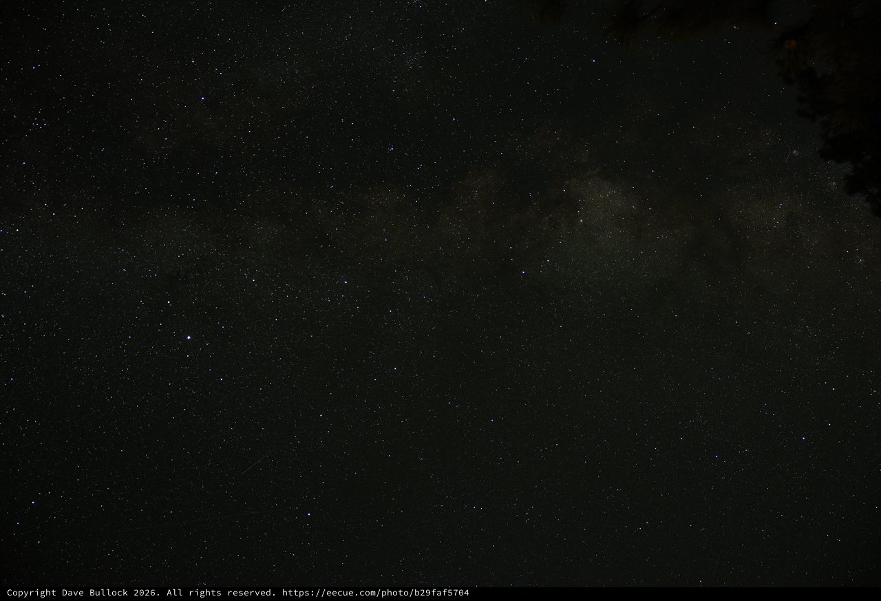 Milky Way Arches Over Lassen Volcanic Night Sky