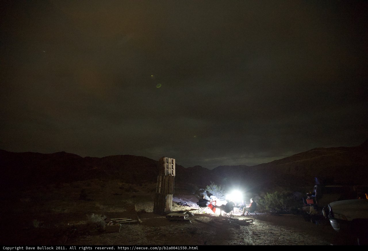 Nighttime Hillside Camping