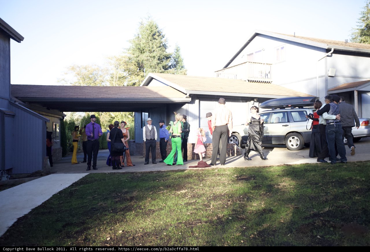 Wedding Guests Outside the Wickstrom House