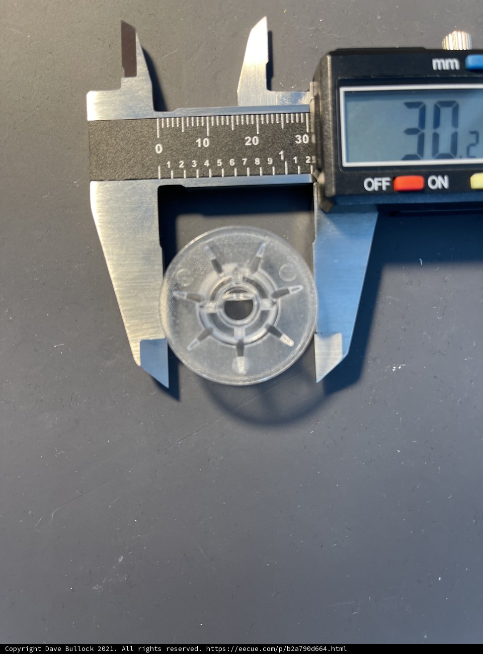 Measuring the Size of a Plastic Disk