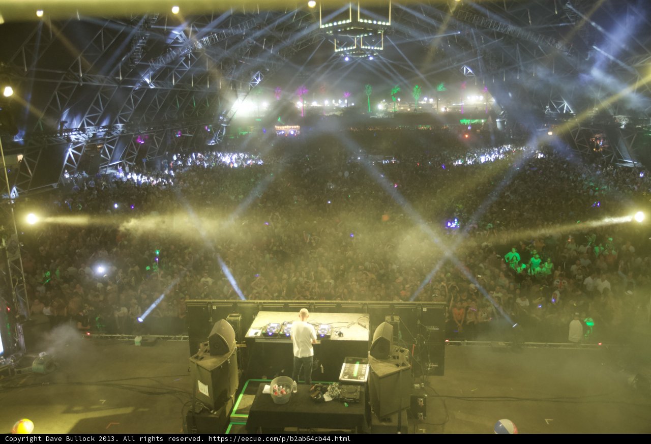 Lights Illuminate the Concert Crowd