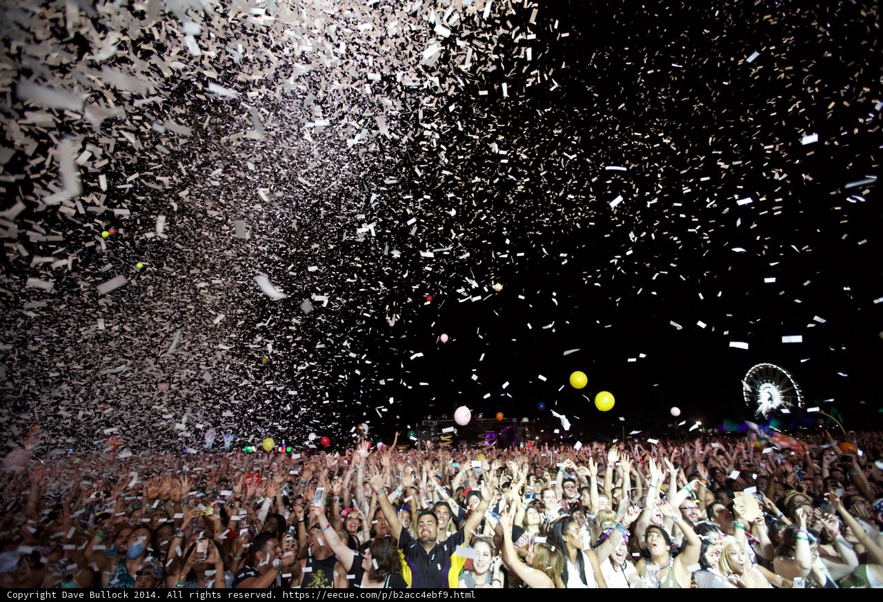 Confetti Celebration at Coachella Concert