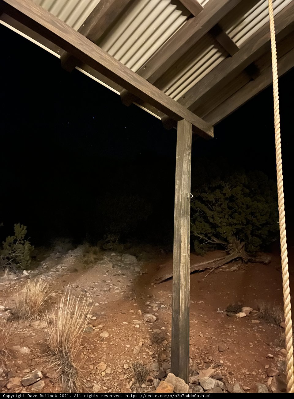 Porch Pergola with Hanging Rope
