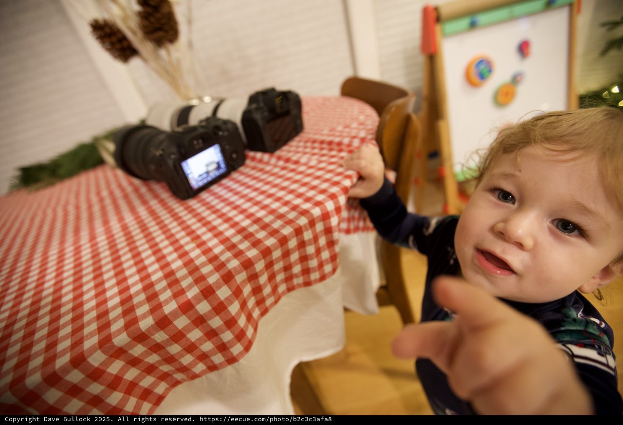 Young Child's Joyful Christmas Morning Moment