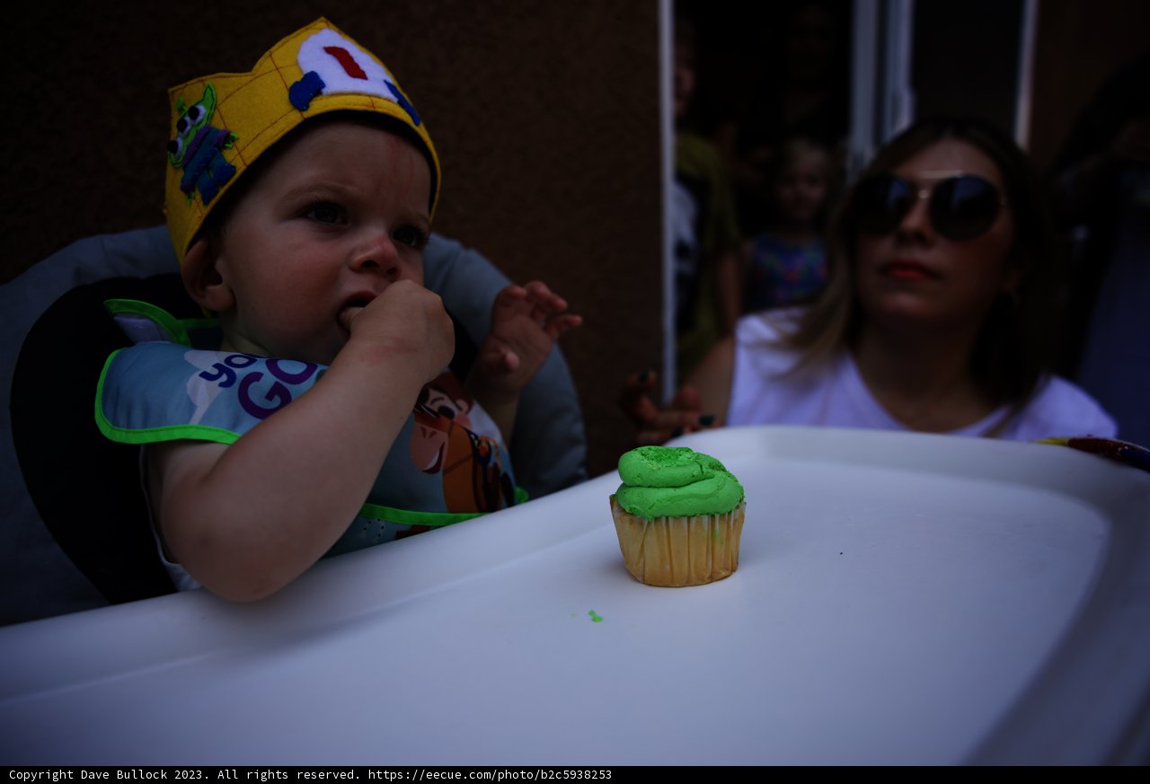 Wesley's First Bite of Birthday Delight