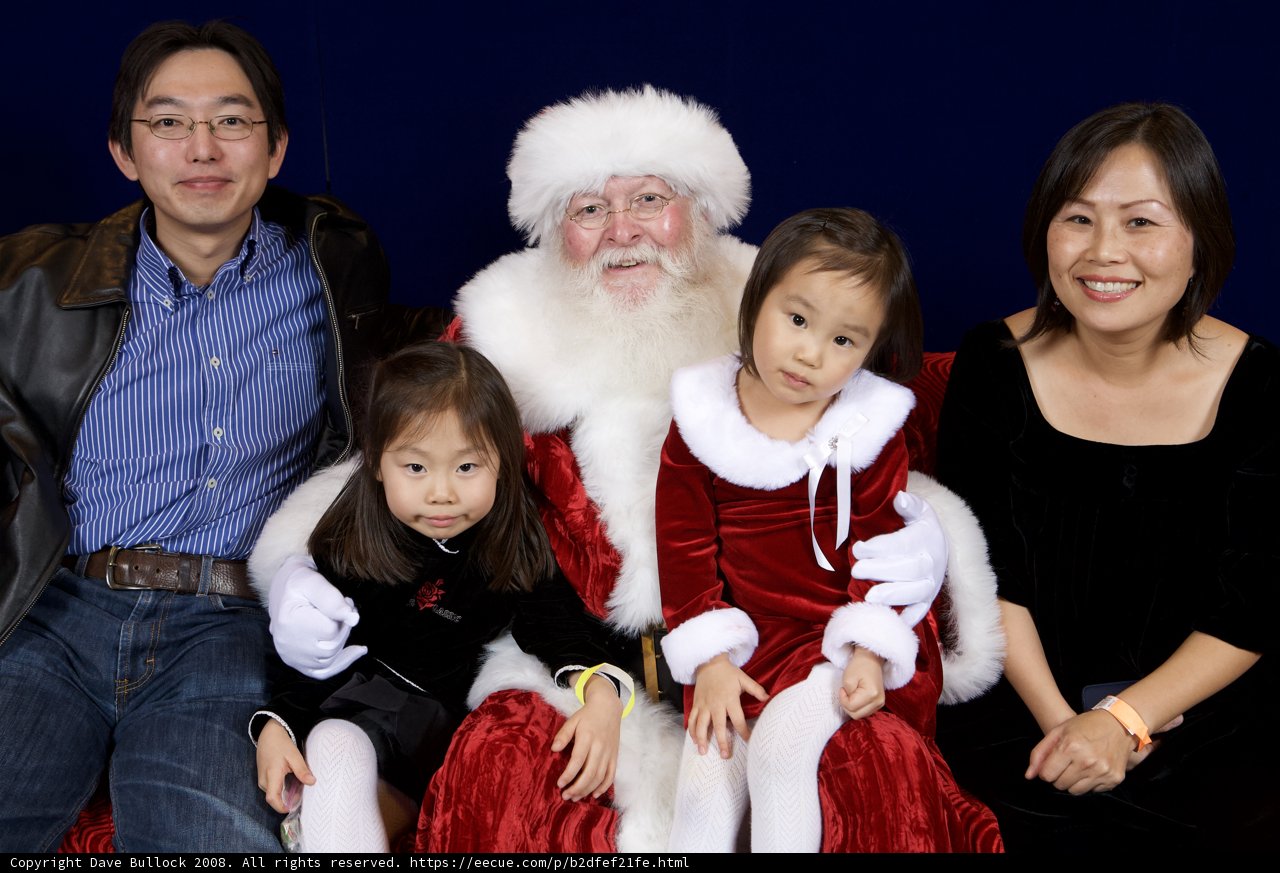 A Jolly Family with Santa Claus
