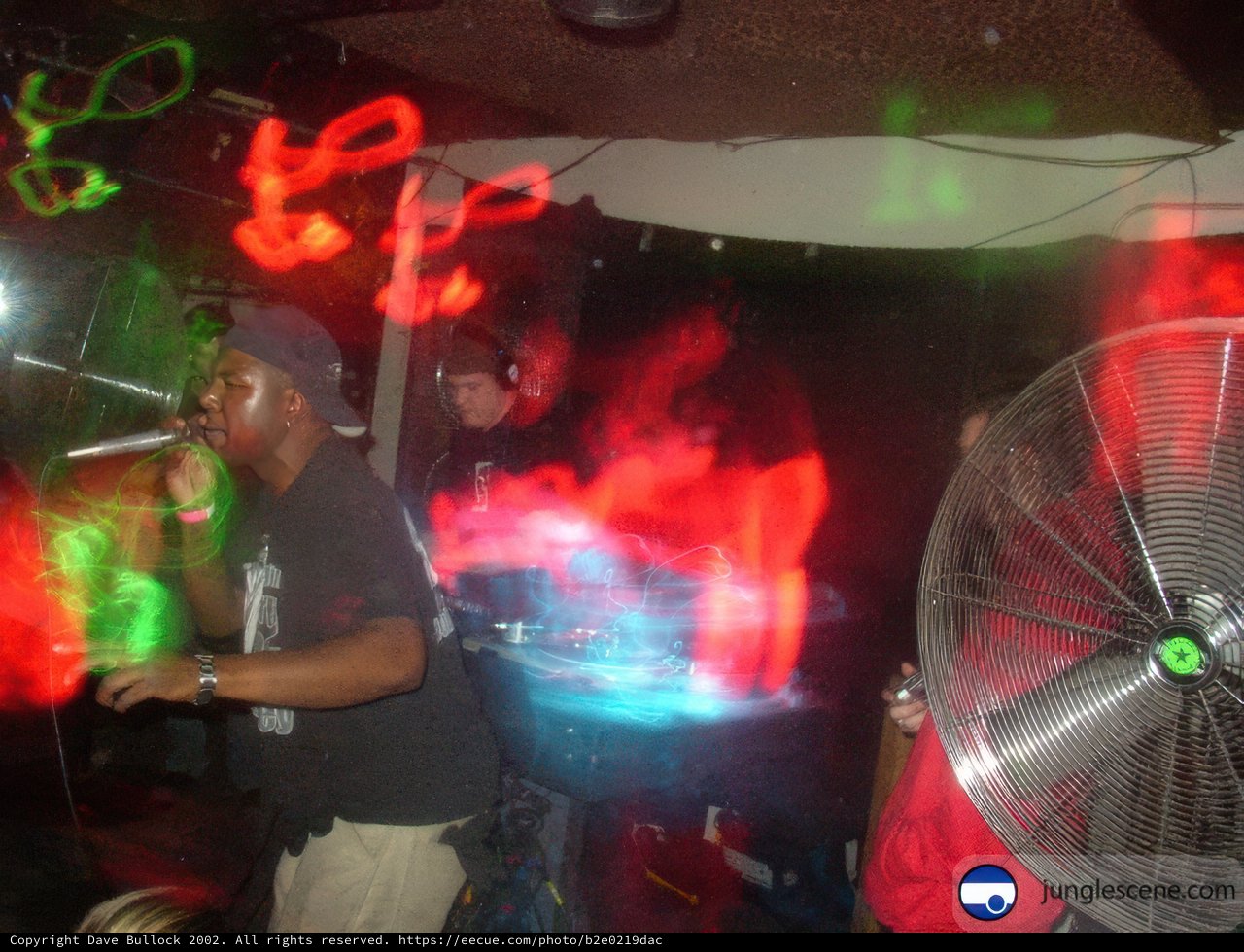 Chris Frantz performing at a disco club in 2002