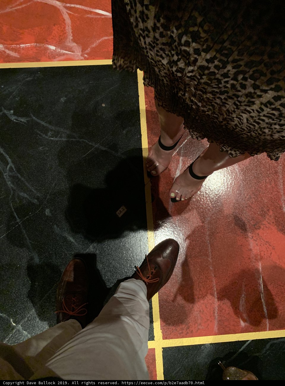 Standing on Black and Red