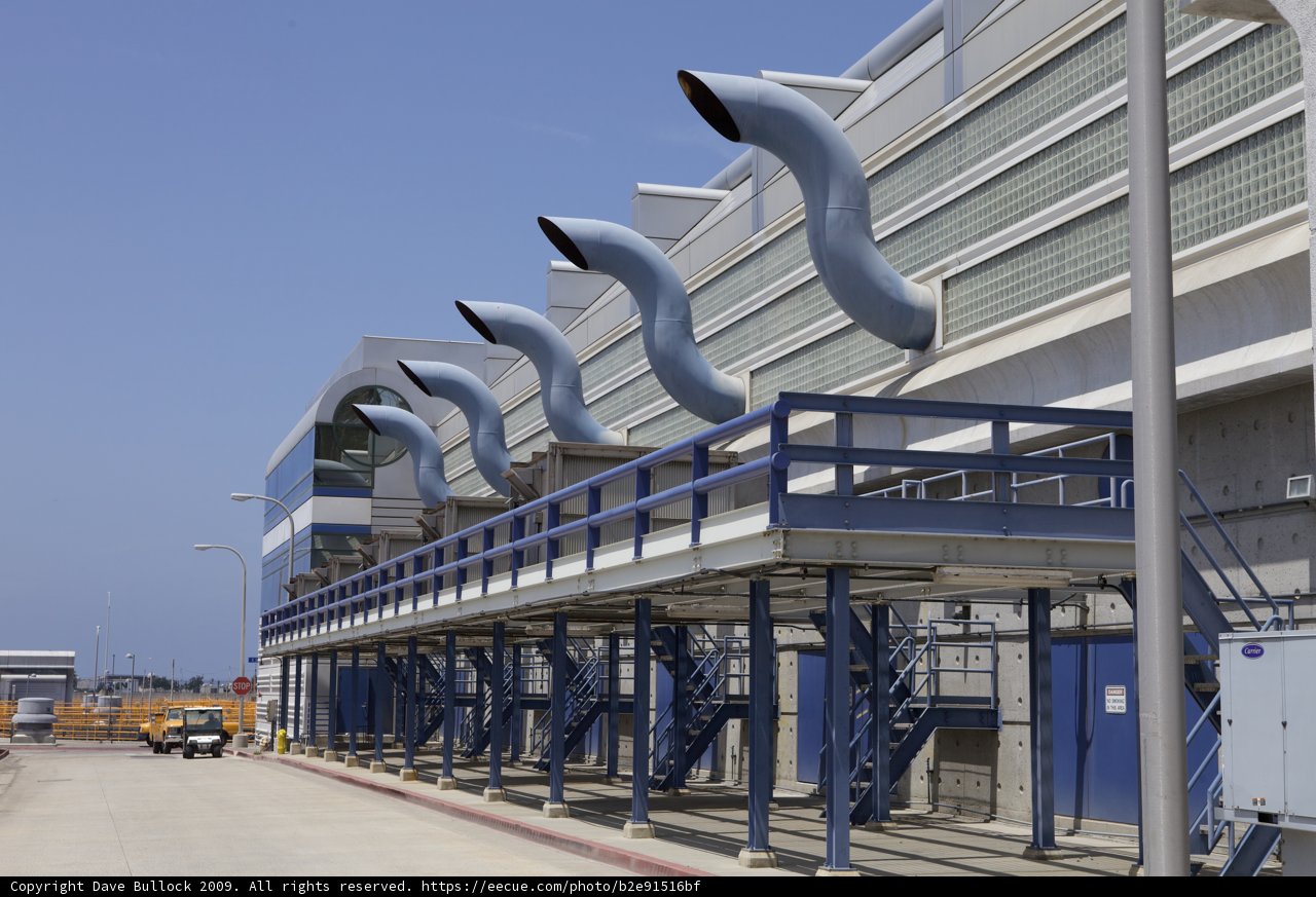 Industrial Building with Pipes